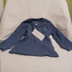 Ralph Lauren Baby's Blue Long Sleeve Button Up Shirt, Size-6M